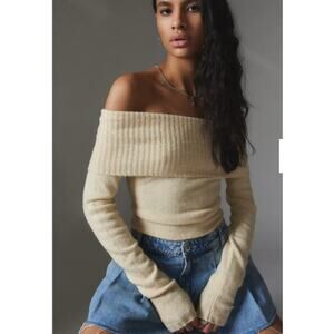Silence + Noise Claudia Off-The-Shoulder Sweater Small